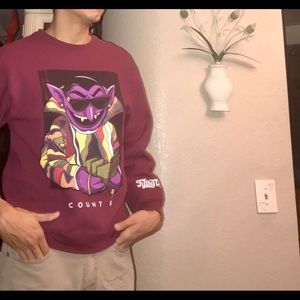 Filthy D Sesame Street Burgundy Sweatshirt Count $